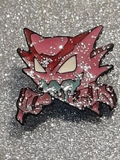Sparkly Glitter Pink Haunter Pokemon Fantasy Anime Gamer Pin Badge Metal Enamel 