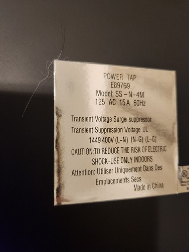 Power Tap Transient Voltage Surge Suppressor SS-N-4M, Power Center - 第 4/4 張圖片