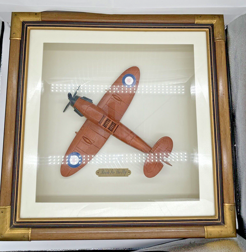 Spitfire Framed Model Built In Wood. Reach for the Sky" plaque.please See Info. - Picture 6 of 24