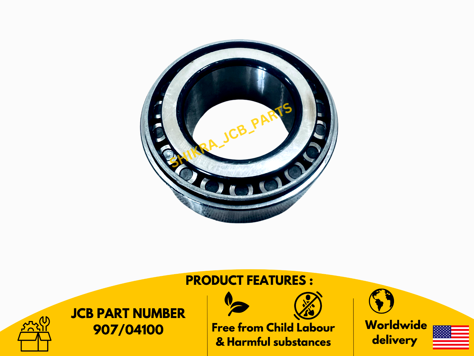 JCB BACKHOE  FRONT HUB BEARING (PART NO. 907/04100)