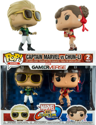 Funko POP   Captain Marvel VS Chung -Li Marvel VS Capcom SPECIAL EDITION RARE