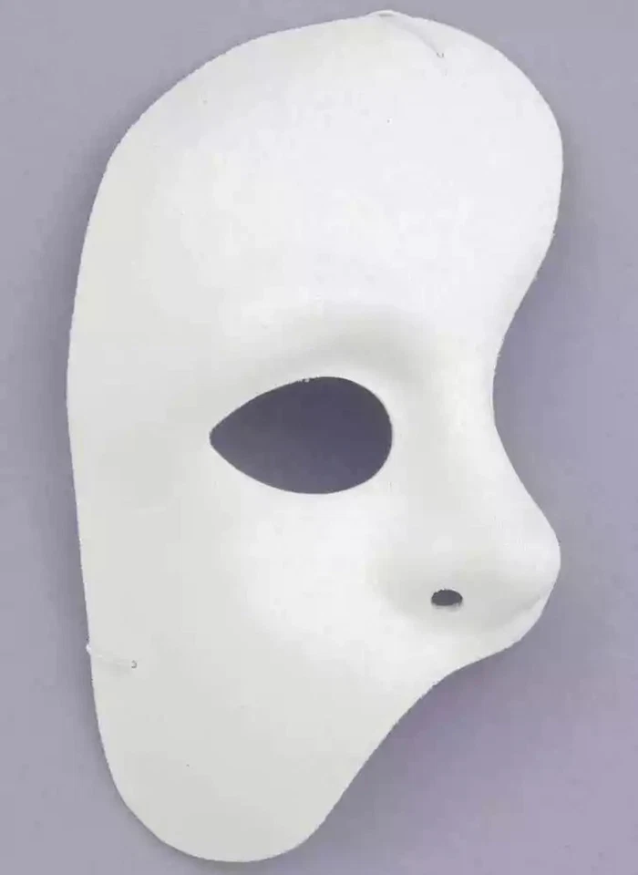 Forum Novelties 1/2 Mask White Phantom Of The Opera Mask, White - Image 4 of 4