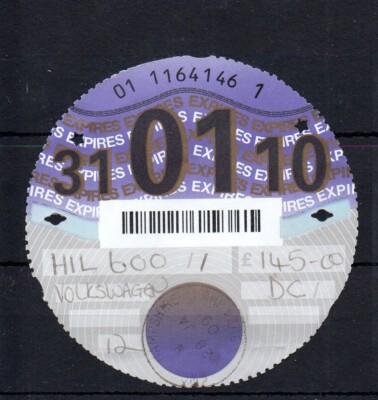 GB Road Tax Disc - Jan. 2010 - siehe Kommentare in Beschreibung und unten