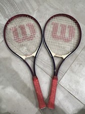 2 Wilson Tennis Racquets 4" L0 25" Blue / Red-Handled Usta Schools Program
