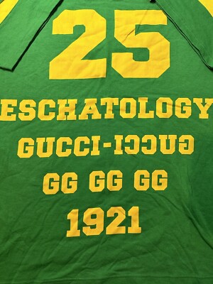 Gucci Eschatology Oversized Green Cotton Jersey T-Shirt Men's Size