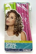 Conair Spiral Curls Rollers, Hair, 18 pcs Flexible Roller NEW SEALED
