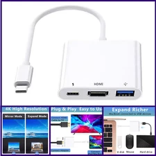 USB-C Digital AV Adapter for iPhone 15, Multiport AV Adapter with 4K HDMI Output