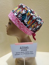 Nightmare Before Christmas Pkd Pixie Skull Women's Surgical Scrub Hat