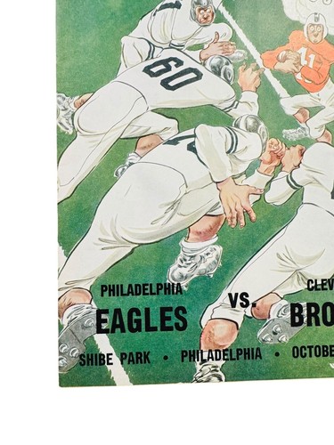 PHILADELPHIA EAGLES CLEVELAND BROWNS VINTAGE 1952 GAMEDAY PROGRAM SHIBE PARK - Picture 4 of 5