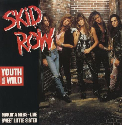 SKID ROW ~ Youth Gone Wild ~Original 1989 UK 3-track 12'' vinyl single~EXCELLENT