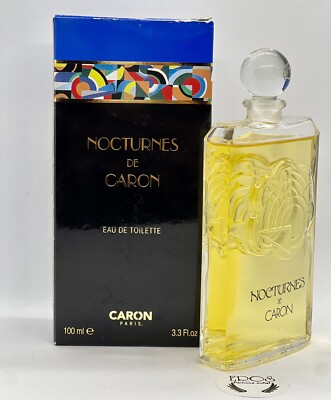 LARGE VINTAGE NOCTURNES DE CARON EAU DE TOILETTE 3.4 oz / 100 ml