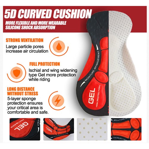 Ropa interior para montar en bicicleta Pantalones cortos transpirables Ropa interior para ciclismo para hombres mujeres - Imagen 19 de 50
