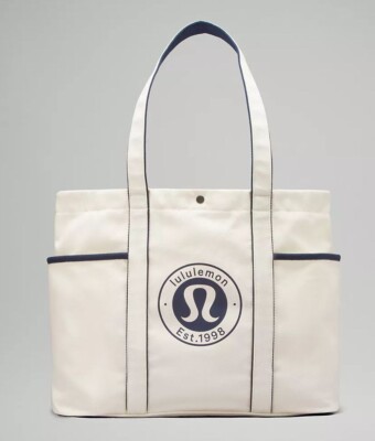 大容量★lululemon★Pocket Canvas Tote Bag20L☆トートバッグ Daily Multi-Pocket Canvas Tote Bag *Cactus Material 20L