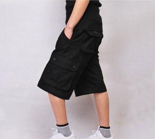 Mens Plus Size Loose Shorts Overall Cargo Short Baggy Pants Summer Sport Pants - Picture 10 of 21