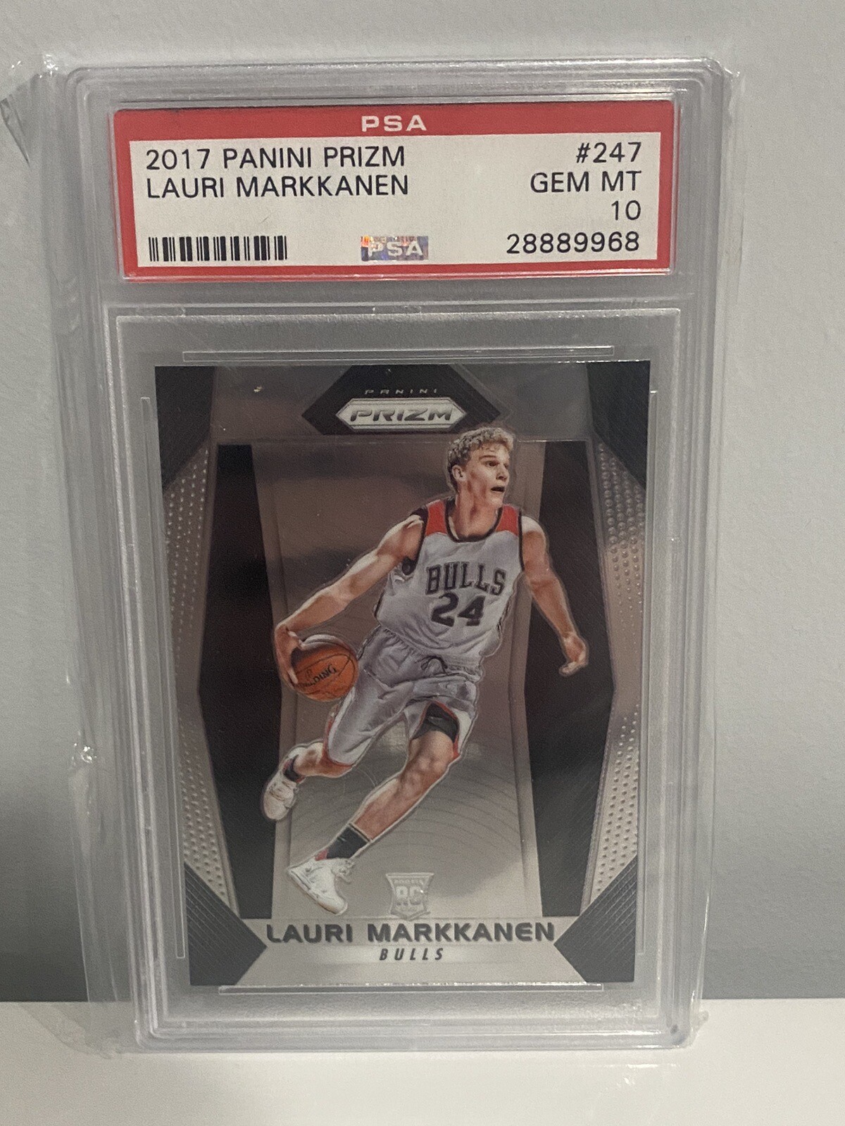 PSA 10 Lauri Markkanen 2017 Panini Prizm #247 Rookie RC Utah Jazz