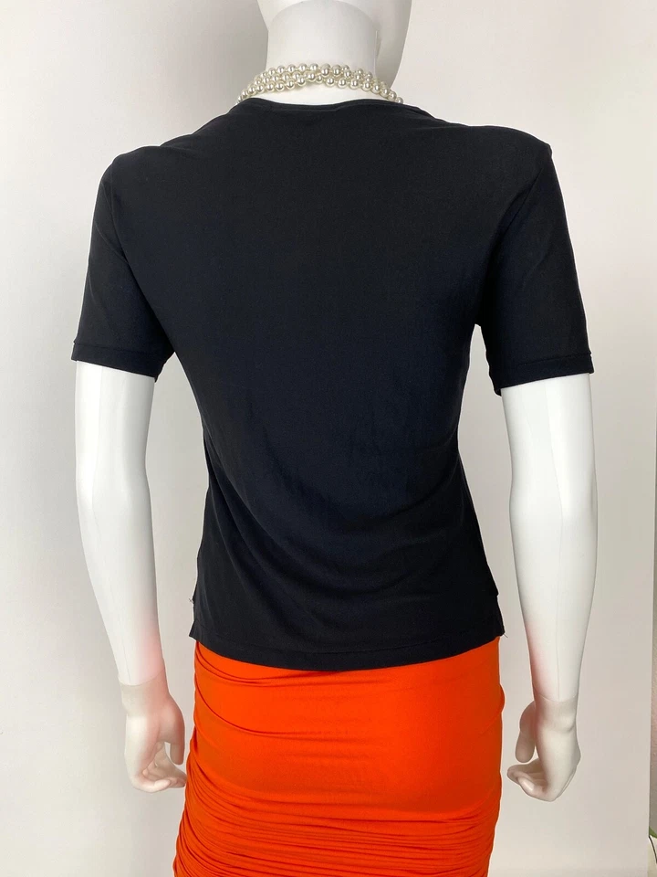 Yohji Yamamoto sz 2 全新 6 8 美国 42 44 IT M 黑色弹力上衣衬衫跑道正品 — 第 4/4 张图片