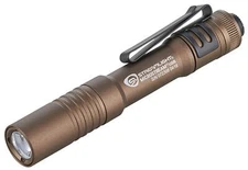 USB Rechargeable Coyote Flashlight 250 Lumens Compact Durable with Clip Lanyard