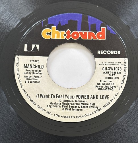 Manchild - (I Want To Feel Your) Power And Love 7” Soul Funk Vinyl Record EX - Picture 3 of 5