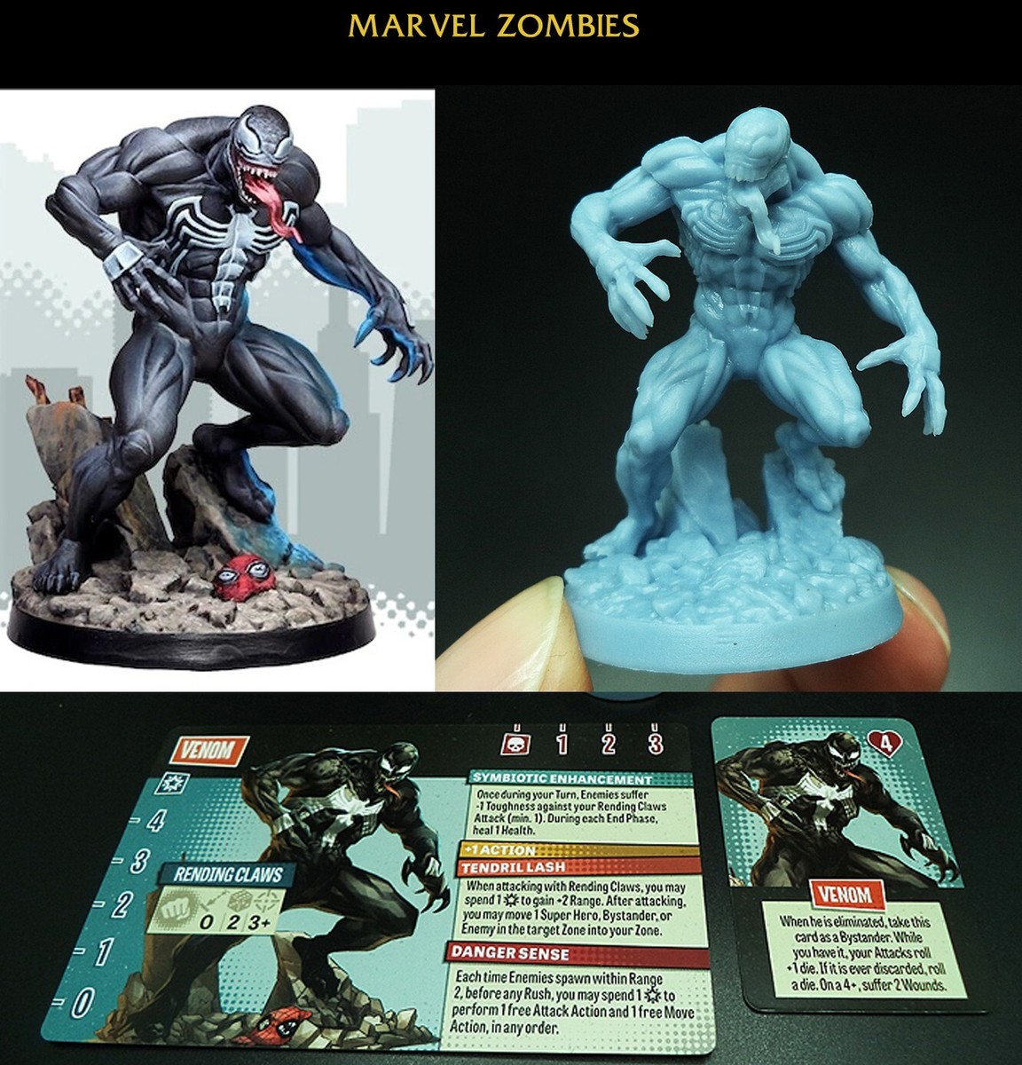 Games Workshop 1個 MARVEL ZOMBIES BOARD GAME AUTHENTIC Model Miniature VENOM