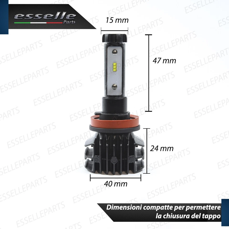 KIT FULL LED LAMPADE H11 6000K 9800 LM CANBUS FENDINEBBIA VW GOLF SPORTSVAN - Immagine 4 di 4