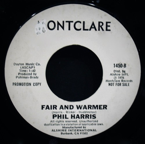PHIL HARRIS~How Beautiful It Is Just To Be Alive ✦ Folk Promo 45~MONTCLARE #1450 - Picture 2 of 2