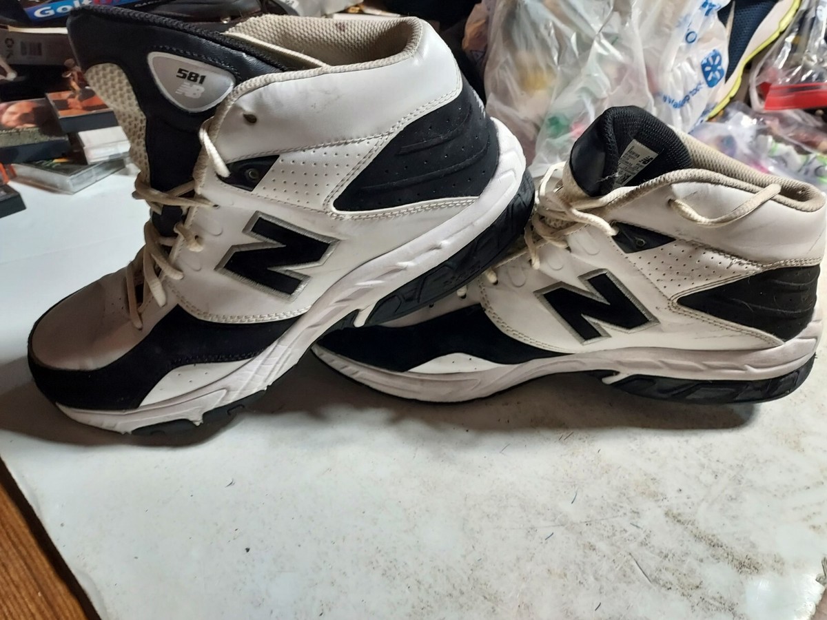 New Balance Shoes Mens 12 Basketball 581 BB581WB White Black