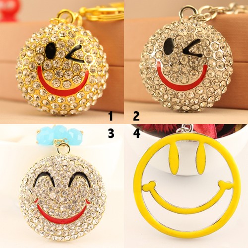 Winky Feliz Cara Sonriente Llavero Cristales Bisutería Lindo Regalo  29.30.266.239 | eBay