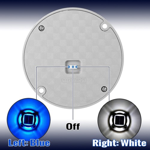 4x Solar White Blue LED Pathway Light Outdoor Dock Deck Step Driveway Path Road - Picture 19 of 24