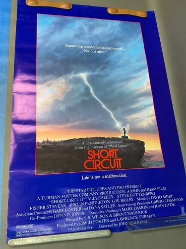SHORT CIRCUIT MOVIE POSTER Original 27x41 Rolled One Sheet 1986 COMEDY