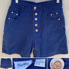 Vintage Two Of Hearts Shorts High Waisted Exposed Button Fly 14 27 1/2  waist