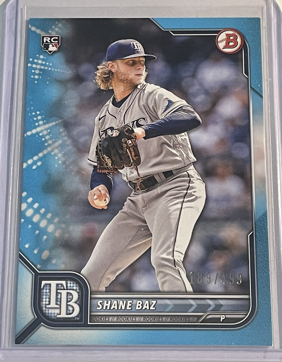 2022 Bowman - SHANE BAZ - SKY BLUE - 125/499 - RC - TAMPA 2022 Bowman - SHANE BAZ - SKY BLUE - 125/499 - RC - TAMPA