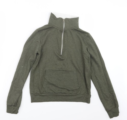 Green Cotton Pullover Sweatshirt Size 