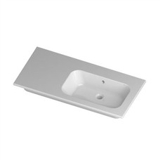 Lavandino Lavabo Design Qubo Consolle in Ceramica bianca 106 cm