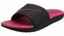 NWT Girls Youth Nike Kawa Slide Sandals Black/Pink DD8519-001