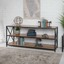 thomas 60 inch x-frame sofa table in barnwood