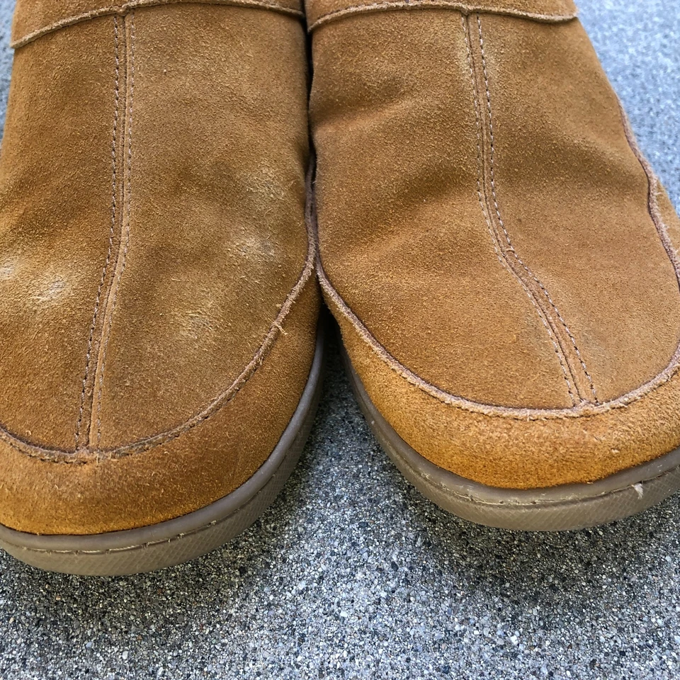 Zapatillas de casa de gamuza de cuero ROCKPORT para hombre 11 M tostadas suela de goma sin cordones Foto 3 de 4