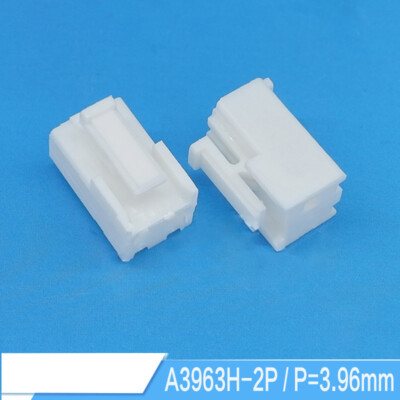 3.96mm Connector Plug A3963H-2P CJT Crimp Housing Socket 2 Way Plastic White