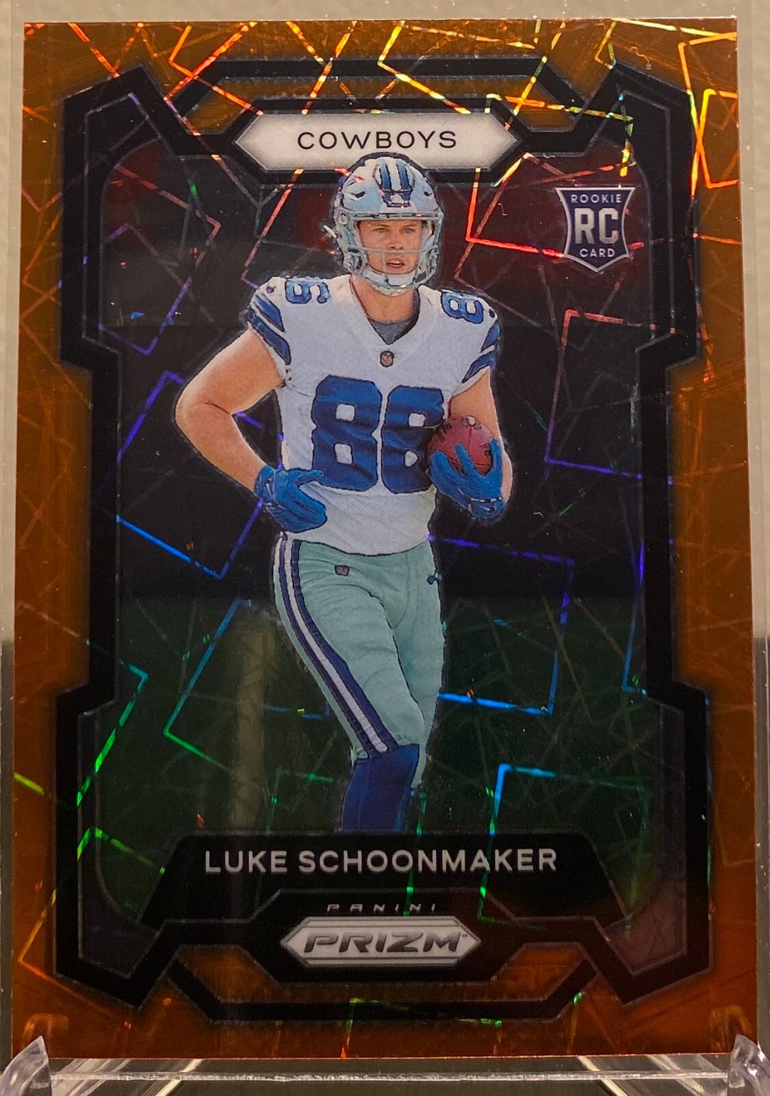 2023 Panini Prizm Football - Luke Schoonmaker - Orange Lazer RC - #325 - Cowboys