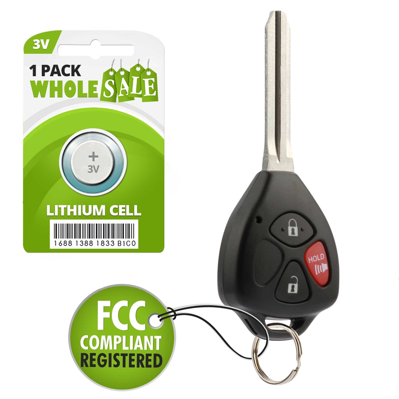 Replacement For  Scion TC Car Key Fob Remote
