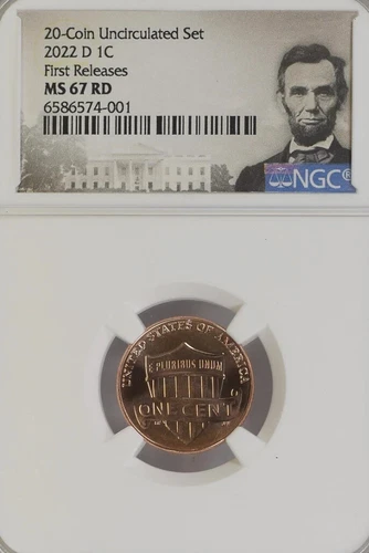 2022 D Lincoln Cent NGC MS 67 RD 1c Shield Graded  First Releases