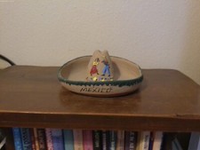Vintage Collectible Mexican Folk Art Terracotta Sombrero