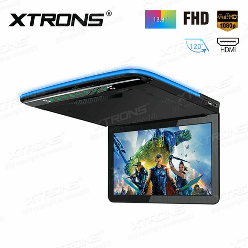 Ultra Thin 13.3" HD Screen Car Roof Overhead Monitor HDMI/USB/SD/FM +IR Headsets - Picture 16 of 42