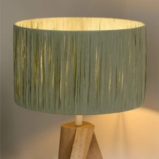 MADE.COM Cruz Rafia Lamp Shade Large Pendant 30cm Green Rustic Modern Home Decor