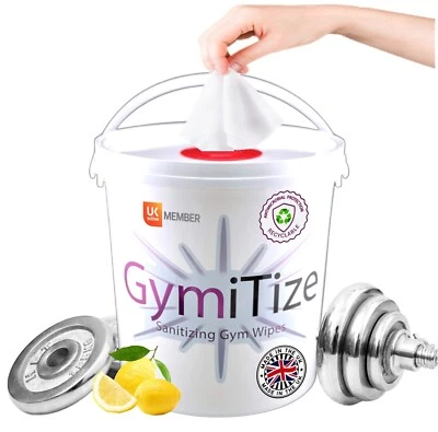 GymiTize Gym Wipes Bucket (1000 wipes) (UK BRAND)