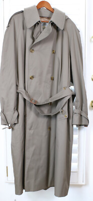 Vintage Men's Aquascutum Aqua 5 Trench Coat Khaki Beige XL | eBay