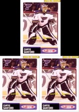 3x TOPPS TOTAL 2002 CURTIS SANFORD NHL ST. LOUIS BLUES GOALIE STAR MINT #438 LOT
