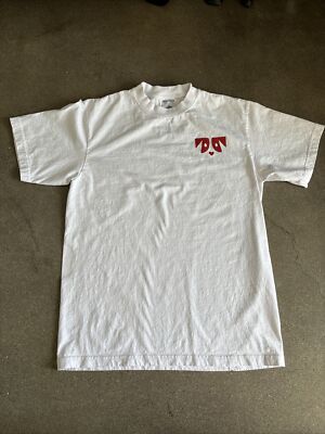Shaka Wear Streetwear Essentials t shirt white With Red Dog Graphic sz L 