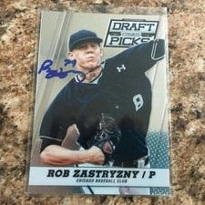 Rob Zastryzny Signed 2013 Panini Prizm Draft Picks Auto Rc Chicago Cubs