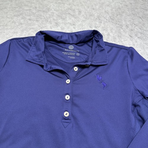 Peter Millar Sun Comfort Poloshirt Navy Amway Langarm Damen Größe Medium - Bild 4 von 13