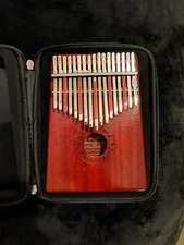 Gecko Kalimba 17 Key Solid Mahogany Thumb Piano with Case & Tuner Model K17M